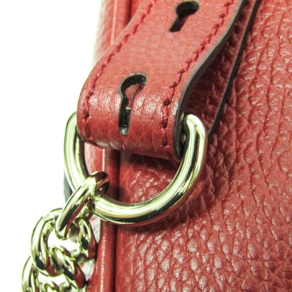 GUCCI Red Leather Backpack - Picture 7 of 12